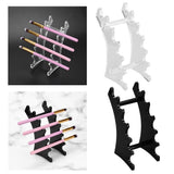Maxbell Maxbell Acrylic Nail Pen Makeup Brush Eyebrow Pencil Shelf Display Rack Holder Black