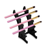 Maxbell Maxbell Acrylic Nail Pen Makeup Brush Eyebrow Pencil Shelf Display Rack Holder Black