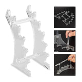 Maxbell Maxbell Acrylic Nail Pen Makeup Brush Eyebrow Pencil Shelf Display Rack Holder Clear