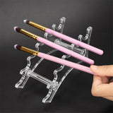 Maxbell Maxbell Acrylic Nail Pen Makeup Brush Eyebrow Pencil Shelf Display Rack Holder Clear