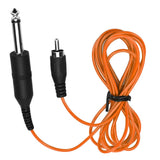 Maxbell Maxbell Tattoo Power Supply Silicone RCA Connector Clip Cord Tattoo Hook Line Orange 2