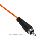 Maxbell Maxbell Tattoo Power Supply Silicone RCA Connector Clip Cord Tattoo Hook Line Orange 2