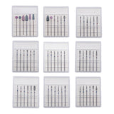 Maxbell Maxbell 6pcs Diamond Nail Art Drill Bits Brush Set Manicure Polishing Head 3/32'' 01