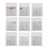 Maxbell Maxbell 6pcs Diamond Nail Art Drill Bits Brush Set Manicure Polishing Head 3/32'' 01