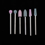 Maxbell Maxbell 6pcs Diamond Nail Art Drill Bits Brush Set Manicure Polishing Head 3/32'' 01