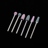 Maxbell Maxbell 6pcs Diamond Nail Art Drill Bits Brush Set Manicure Polishing Head 3/32'' 01