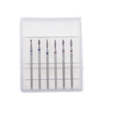 Maxbell Maxbell 6pcs Diamond Nail Art Drill Bits Brush Set Manicure Polishing Head 3/32'' 05