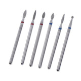 Maxbell Maxbell 6pcs Diamond Nail Art Drill Bits Brush Set Manicure Polishing Head 3/32'' 05