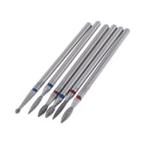Maxbell Maxbell 6pcs Diamond Nail Art Drill Bits Brush Set Manicure Polishing Head 3/32'' 05