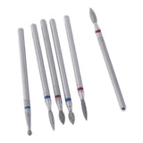 Maxbell Maxbell 6pcs Diamond Nail Art Drill Bits Brush Set Manicure Polishing Head 3/32'' 05