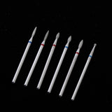 Maxbell Maxbell 6pcs Diamond Nail Art Drill Bits Brush Set Manicure Polishing Head 3/32'' 05