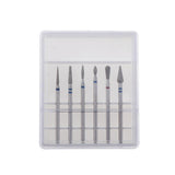 Maxbell Maxbell 6pcs Diamond Nail Art Drill Bits Brush Set Manicure Polishing Head 3/32'' 09