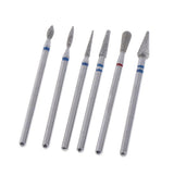 Maxbell Maxbell 6pcs Diamond Nail Art Drill Bits Brush Set Manicure Polishing Head 3/32'' 09