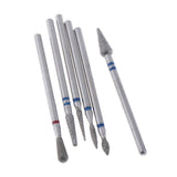Maxbell Maxbell 6pcs Diamond Nail Art Drill Bits Brush Set Manicure Polishing Head 3/32'' 09