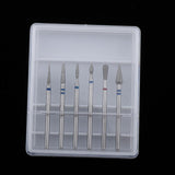Maxbell Maxbell 6pcs Diamond Nail Art Drill Bits Brush Set Manicure Polishing Head 3/32'' 09