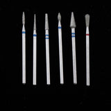 Maxbell Maxbell 6pcs Diamond Nail Art Drill Bits Brush Set Manicure Polishing Head 3/32'' 09