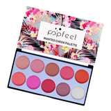 Maxbell Maxbell Blusher Palette 10 Color Makeup Face Cheek Matte Powder Blush Pallet Without Brush