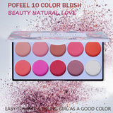 Maxbell Maxbell Blusher Palette 10 Color Makeup Face Cheek Matte Powder Blush Pallet Without Brush