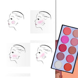 Maxbell Maxbell Blusher Palette 10 Color Makeup Face Cheek Matte Powder Blush Pallet Without Brush