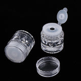Maxbell Empty Loose Powder Case w/ Sifter Refillable Eyeshadow Blusher Jars 3ml 10x