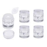 Maxbell Empty Loose Powder Case w/ Sifter Refillable Eyeshadow Blusher Jars 3ml 10x