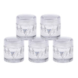 Maxbell Empty Loose Powder Case w/ Sifter Refillable Eyeshadow Blusher Jars 3ml 10x
