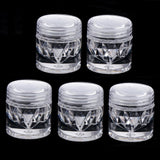Maxbell Empty Loose Powder Case w/ Sifter Refillable Eyeshadow Blusher Jars 3ml 10x