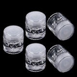 Maxbell Empty Loose Powder Case w/ Sifter Refillable Eyeshadow Blusher Jars 3ml 10x