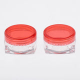 Maxbell Maxbell 50x Empty Round Makeup Jar Pot Travel Cream Powder Cosmetic Container 5g Red