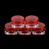 Maxbell Maxbell 50x Empty Round Makeup Jar Pot Travel Cream Powder Cosmetic Container 5g Red