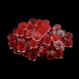 Maxbell Maxbell 50x Empty Round Makeup Jar Pot Travel Cream Powder Cosmetic Container 5g Red