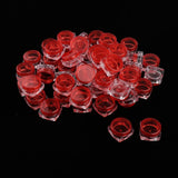 Maxbell Maxbell 50x Empty Round Makeup Jar Pot Travel Cream Powder Cosmetic Container 5g Red