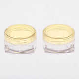 Maxbell Maxbell 50x Empty Round Makeup Jar Pot Travel Cream Powder Cosmetic Container 5g Yellow