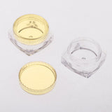 Maxbell Maxbell 50x Empty Round Makeup Jar Pot Travel Cream Powder Cosmetic Container 5g Yellow