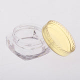 Maxbell Maxbell 50x Empty Round Makeup Jar Pot Travel Cream Powder Cosmetic Container 5g Yellow