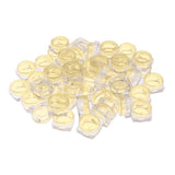 Maxbell Maxbell 50x Empty Round Makeup Jar Pot Travel Cream Powder Cosmetic Container 5g Yellow