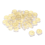 Maxbell Maxbell 50x Empty Round Makeup Jar Pot Travel Cream Powder Cosmetic Container 5g Yellow