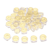 Maxbell Maxbell 50x Empty Round Makeup Jar Pot Travel Cream Powder Cosmetic Container 5g Yellow