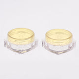 Maxbell Maxbell 50x Empty Round Makeup Jar Pot Travel Cream Powder Cosmetic Container 5g Yellow