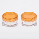 Maxbell Maxbell 50x Empty Round Makeup Jar Pot Travel Cream Powder Cosmetic Container 5g Orange