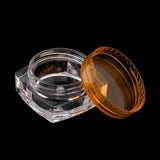 Maxbell Maxbell 50x Empty Round Makeup Jar Pot Travel Cream Powder Cosmetic Container 5g Orange