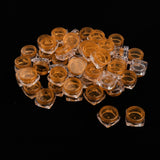 Maxbell Maxbell 50x Empty Round Makeup Jar Pot Travel Cream Powder Cosmetic Container 5g Orange