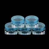 Maxbell Maxbell 50x Empty Round Makeup Jar Pot Travel Cream Powder Cosmetic Container 5g Blue