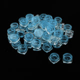 Maxbell Maxbell 50x Empty Round Makeup Jar Pot Travel Cream Powder Cosmetic Container 5g Blue