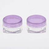 Maxbell Maxbell 50x Empty Round Makeup Jar Pot Travel Cream Powder Cosmetic Container 5g Purple