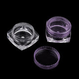 Maxbell Maxbell 50x Empty Round Makeup Jar Pot Travel Cream Powder Cosmetic Container 5g Purple