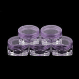 Maxbell Maxbell 50x Empty Round Makeup Jar Pot Travel Cream Powder Cosmetic Container 5g Purple