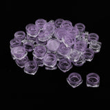 Maxbell Maxbell 50x Empty Round Makeup Jar Pot Travel Cream Powder Cosmetic Container 5g Purple