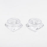 Maxbell Maxbell 30X Cosmetic Sample Empty Containers Round Pots for Eye Shadow Powder Clear