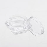 Maxbell Maxbell 30X Cosmetic Sample Empty Containers Round Pots for Eye Shadow Powder Clear